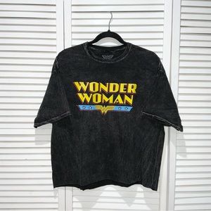 Wonder Women Black Mineral Wash T-Shirt